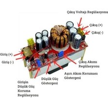Duca Store Voltaj Yükseltici 1800W 40A Dc Dc 12V-90V Gerilim Yükseltici Soğutmalı Fanlı