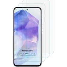 Duca Store Galaxy A55 Screen Protector Nano Glass Cam Ekran Koruyucu (3`lü Paket) [galaxy A55 ile Uyumlu Ekran Koruyucu - Şeffaf]