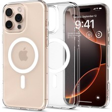 Duca Store iPhone 16 Pro Max ile Uyumlu Magsafe Kılıf | Mıknatıslı Şeffaf Silikon | Kablosuz Şarj Uyumlu | Darbe Koruma