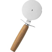 Duca Store Pizza Kesici – Ahşap Saplı Paslanmaz Çelik, Yuvarlak Bıçaklı Pizza Dilimleyici | Ergonomik, Dayanıklı, Şık Tasarım