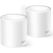 Duca Store Deco X10 2-Pack, AX1500 Mbps, 360 M²'ye Kadar Kapsama Alanı, 120 Cihaza Kadar Bağlantı, Gigabit Portlu, Mobil Uygulama ile Kolay Kurulum,yapay Zeka Destekli Wi-Fi 6 Mesh Sistemi
