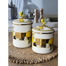 Rossev Emaye Kavanoz Seti 2'li  Amarillo