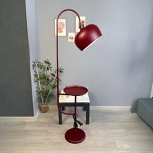Bamyum Vişneçürüğü Lambader Hareketli Başlık Sehpalı Modern Dekoratif Metal Oturma Odası Çalışma Odası Lambası