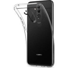 Duca Store Mate 20 Lite ile Uyumlu Kılıf Şeffaf Silikon Kamera Koruma