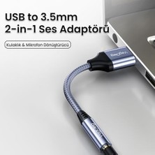 Duca Store Usb-A To 3.5mm Aux Mikrofon Destekli Dac Chip Hifi Ses Kartı