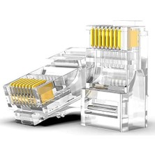 Duca Store 4220 100 Adet RJ45 Jack Cat5 Internet Kablo Kablosu Ucu Konnektör Connector