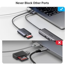 Duca Store USB C Kart Okuyucu Sd/ Tf Kart Okuyucu Thunderbolt 3 Harici Bellek Kartı Okuyucu