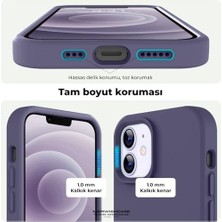Duca Store Merwish Apple iPhone 15 Plus Uyumlu Özel Ipeksi Dokunuş Hissi Veren Içi Yumuşak Kadife Lansman Silikon Kılıf Kapak (Derin Mor)