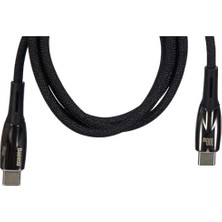 Duca Store Glimmer Series 100W 100 cm Pd Type-C Şarj Kablosu Siyah