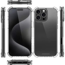 Duca Store iPhone 16 Pro ile Uyumlu Kılıf Z-Nitro Anti Shock Silikon Kapak Kamera Korumalı Antişok Airbag Köşe Korumalı Silikon Şeffaf Kılıf