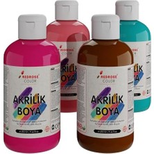 Duca Store Tamamlayıcı Renkler Akrilik Boya 4'lü Set 4X250GR