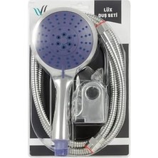 Duca Store Lüx Duş Seti, 3 Fonksiyonlu Akış, 150 cm Krom Spiral Hortum, Kirece, Bükülmeye ve Yüksek Basınca Dayanıklı, Kolay Montaj, Duş Takımı