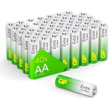 Gp R6 Aa Boy Extra Alkalin Kalem Pil 40LI Paket GP15AXETA21-2ECSWC40