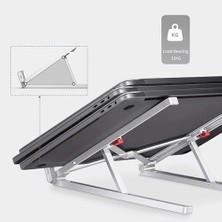 Duca Store Bix Saiji X2 Taşıma Çantalı Alüminyum Notebook Laptop Standı Gümüş