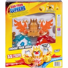 Duca Store Heroes Of Goo Jit Zu Goo-Tron Supreme, Blazagon, Pantaro ve Thrash'in Gücünü 1 Ultimate Hero'da 3 Farklı Goo Dolgusu, 35+ Ifade ve Işık, Yüz Değiştirme ve Üçlü Saldırı Özelliği ile Birleştiriyor