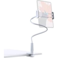 Duca Store 90 cm Akrobat Esnek Tablet ve Telefon Tutucu Stand Beyaz