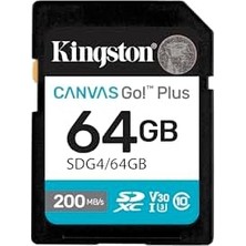 Duca Store 64GB Canvas Go Plus Sd Card | Up To 200MB/S | 10, Uhs-I, U3, V30 | SDG4/64GB