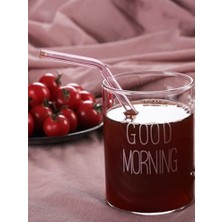 Duca Store Bella Hause Renkli Cam Pipet Seti (5 Parça) | Temizleme Fırçalı Isıya Dayanıklı Borosilikat Cam Pipet, Soğuk Kahve, Smoothie ve Kokteyl Için Yeniden Kullanılabilir Şık Pipet Seti