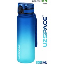 Uzspace Tritan Matara 800 ml Mavi Yeşil Çift Renk