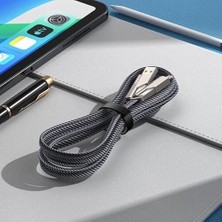 Duca Store 2 In 2 65W USB Type-C ve Lightning ile Uyumlu Örgülü Şarj ve Data Kablosu - 1.5m Siyah AZ-B10TH (Car Play Destekler)