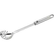 Duca Store Pro Makarna Kepçesi, Metalik Gri, 18/10 Paslanmaz Çelik, 33 cm