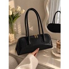 Victoria Valeria Rugan Görünümlü Uzun Saplı Kadın Omuz Çantası – Vintage Baget Model