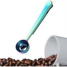Go İthalat Mandallı Kahve Ölçü Kaşığı Renkli Çok Fonksiyonlu Paslanmaz Çelik Kaşık