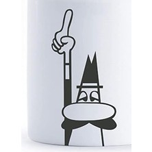 Duca Store - Kupa - Mug - 250ML - Ikonik Bıyıklı Adam Desenli - Porselen