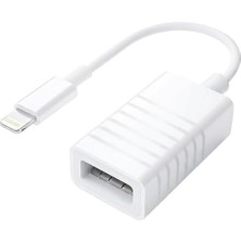 Duca Store Lightning ile Uyumlu USB Adaptör (Flash Bellek-Mouse-Klavye Bağlamak Için) Beyaz JH-0514