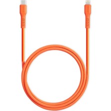 Duca Store Usb-C - Lightning Hızlı Şarj Kablosu 120CM Neon (Neon Turuncu)