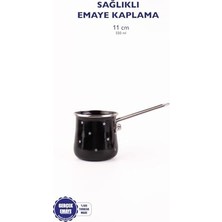 Duca Store Star Yıldız Desenli Emaye Cezve (Tüm Ocaklarda Kullanılabilir)
