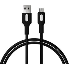 Duca Store Micro USB Hızlı Şarj Kablosu (Siyah + Beyaz/siyah Uç) (150 Cm)