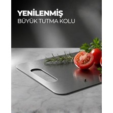 Duca Store 1,5 mm Paslanmaz 304 Kalite Çelik Kesme Tahtası, Bulaşık Makinesinde Yıkanabilir, Mutfak Için Metal Doğrama Tahtası,bıcak Dostu,özel Ayaklı,hijyenik ve DAYANIKLI,34X23 Cm,kolay Temizlenebilir.