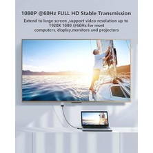 Duca Store HDMI To VGA Dönüştürücü Kablo 1080P 60Hz Full Hd – Hdtv HDMI Çıkıştan VGA Monitör Projeksiyon Bağlantı Kablosu – Tek Yönlü Görüntü Aktarımı (Hdtv To Vga) | ZR1162