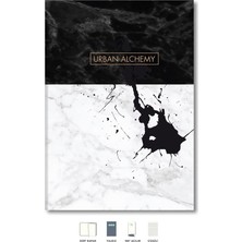 Duca Store Mermer Defter Çizgili Siyah 17X24CM