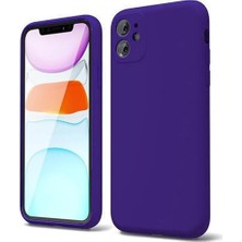Duca Store Apple iPhone 11 Kılıf 6.1 ile Uyumlu,  Ince Sıvı Silikon 3 Katmanlı Tam Kaplamalı Yumuşak Jel Kauçuk Kılıf Kapak 6.1 Inç, Kuzey Mavisi