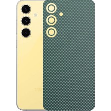 Kapps Samsung S24 Fe ile Uyumlu Fiber Serisi Premium Arka Kapak Kaplama(Kenarlar Yoktur!)