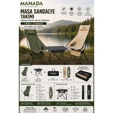 Manada Madfox Airnest Ultra 2 Sandalye + Apex Katlanabilir Kamp Masası Takımı