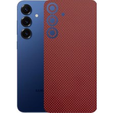 Kapps Samsung S25 Plus ile Uyumlu Fiber Serisi Premium Arka Kapak Kaplama(Kenarlar Yoktur!)