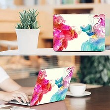 Duca Store MacBook Air 13 Inç Kılıf Uyumlu A1369 A1466 Renkli Boya Desenli Ince Sert Kapak Darbe Çizilme Koruma Hard Case Mat Yüzey Pembe