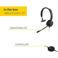 Duca Store Evolve 20 Uc Mono Headset – Unified Communications Headphones For Voıp Softphone With Pasif Noise Cancellation – Usb-Cable With Controller – Black