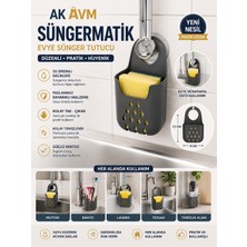 Ak Avm Evye Sünger Tutucu Vantuzlu Drenajlı Süngermatik Mutfak Lavabo Sünger Düzenleyici