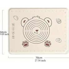 Duca Store Büyük Boy Silikon Hamur Açma Matı, Krem Rengi, 50X70 Cm, Yapışmaz ve Kaymaz Yüzey - 550 Gram