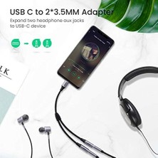 Duca Store Type-C To 2’li Aux Kulaklık Çıkış Çoklayıcı