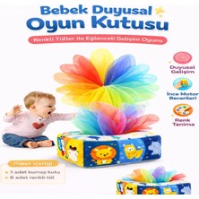 Duca Store Bebekler Için Eğitici Duyusal Oyun Kutusu Oyuncağı Renkli Tül Oyunu Peçetelik Eğitici Oyuncak