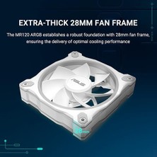 Duca Store Asus Prıme MR120 Soğutucu Kasa Radyatör Fanı Argb 120MM Reverse Beyaz