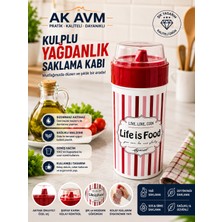 Ak Avm Kulplu Yağdanlık Sıvı Yağ Saklama Kabı Kapaklı Yağ Şişesi Mutfak Yağlığı
