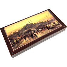 Bıyıklı Tobacco Yenigün Artwork Tavla - Galata Köprüsü Xxl