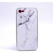 Duca Store 7 ile Uyumlu Mermerli Devrim Beyaz Cep Telefonu Kılıfı