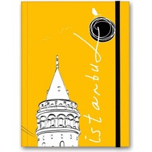 Duca Store Renkli Istanbul Defter Çizgili Lastikli Galata